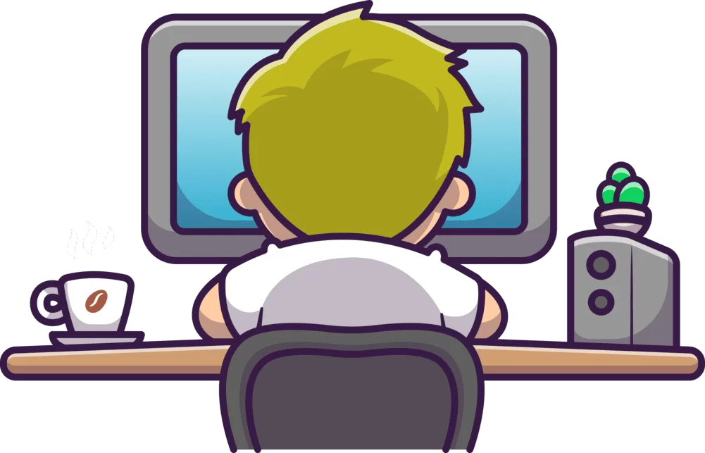imagem-em-desenho-de-homem-criando-projetos-no-computador